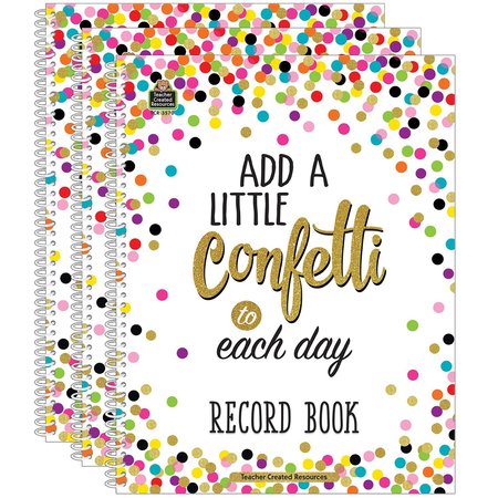 TEACHER CREATED RESOURCES Confetti Record Book, PK3 TCR3570